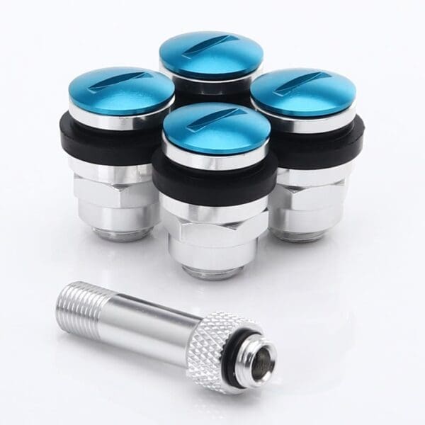 Alumiiniumventiili komplekt JR Wheels - JR-V1 - Madal - Blue
