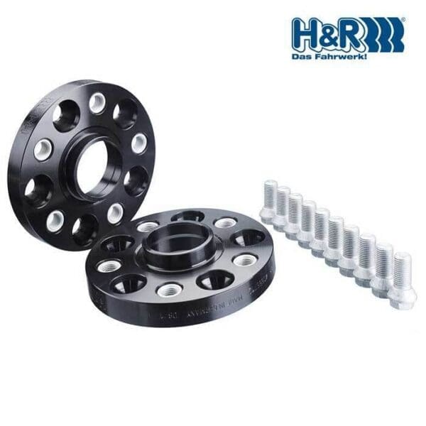 H&R Polditavad flantsid 30mm 5x112 cb66.6 Black (M15x1.25)
